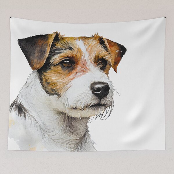 Artikelvorschau, Watercolor Painting of Russell Terrier Small Dog Breed entworfen und verkauft von Nalaxation.