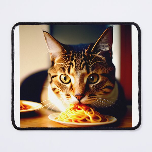 Item preview, Cat Eating Spaghetti designed and sold by CreepyDesigns.