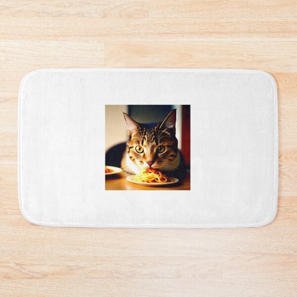 Item preview, Cat Eating Spaghetti designed and sold by CreepyDesigns.