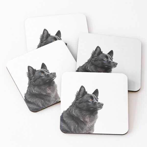Artikelvorschau, Watercolor Painting of Schipperkes Small Dog Breed entworfen und verkauft von Nalaxation.