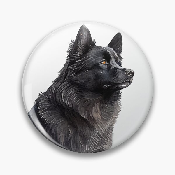 Artikelvorschau, Watercolor Painting of Schipperkes Small Dog Breed entworfen und verkauft von Nalaxation.