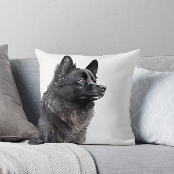 Item preview, Watercolor Painting of Schipperkes Small Dog Breed designed and sold by Nalaxation.