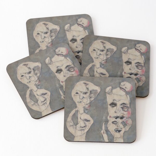 Item preview, Surreal Line Portrait with Scary Faces designed and sold by bryanchvzz.