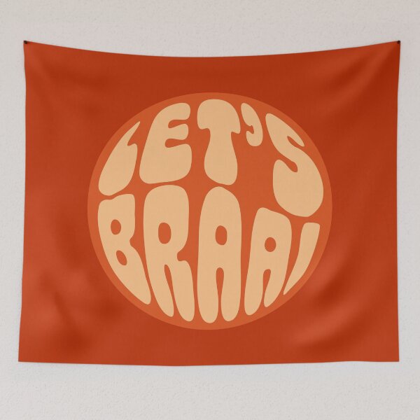 Item preview, Let's Braai Retro Sticker  designed and sold by AsteriskHouse.