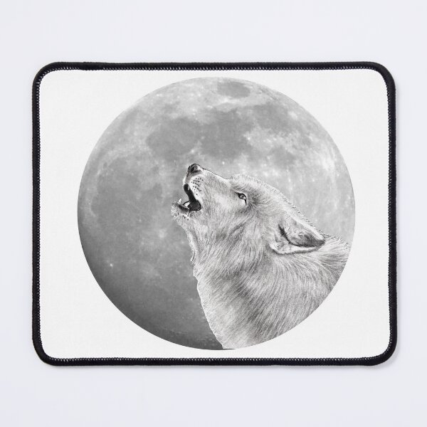 Item preview, Howling wolf head, moon background designed and sold by SylvieG18.