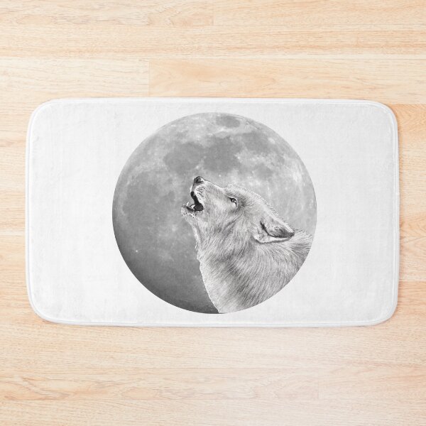 Item preview, Howling wolf head, moon background designed and sold by SylvieG18.