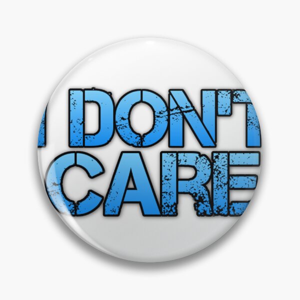 Item preview, I don´t care - blue stamp style designed and sold by ImgByLili.