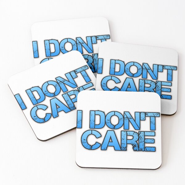 Item preview, I don´t care - blue stamp style designed and sold by ImgByLili.