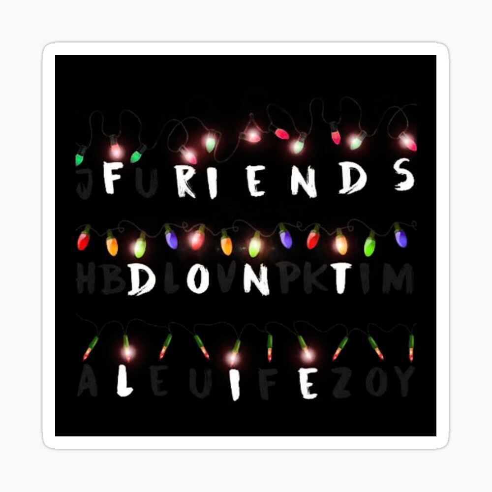 Friends Dont Lie Stranger Things Quotes Eleven  Alphabet Light Up Sign  Cover Book 6x9 120 Pages Blank Lined Notebook Brain Blue 9781650986173  Books  Amazonca
