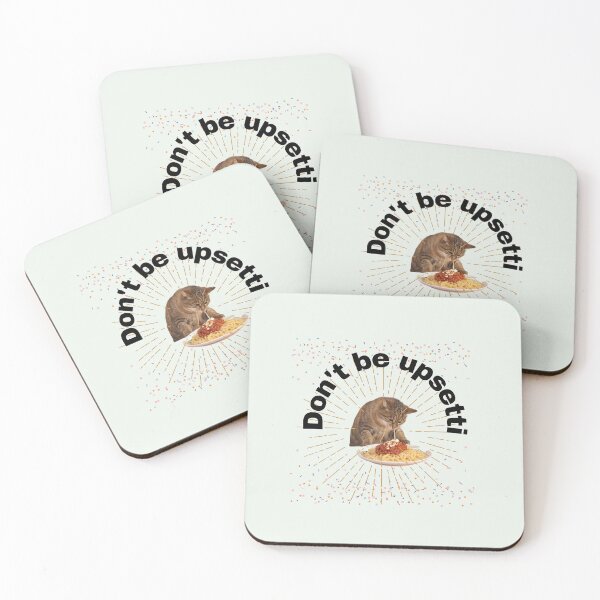 Item preview, Cat Eating Spaghetti - Don`t be Upsetti Cat Some Spaghetti - Funny Animal Meme designed and sold by zeddy-store.