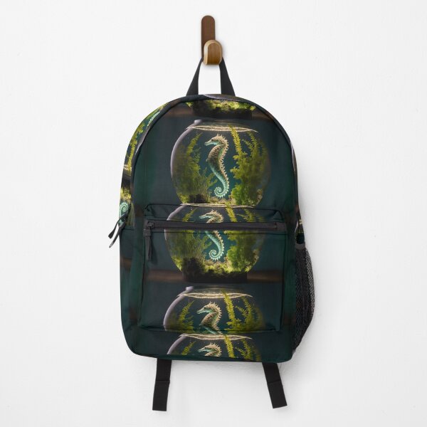 Item preview, Seaweed and Seahorse in a Fish Tank Backlit ~ Created using Generative AI designed and sold by Roxane Bay.