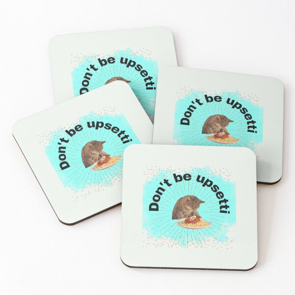 Item preview, Cat Eating Spaghetti - Don`t be Upsetti Cat Some Spaghetti - Funny Animal Meme designed and sold by zeddy-store.
