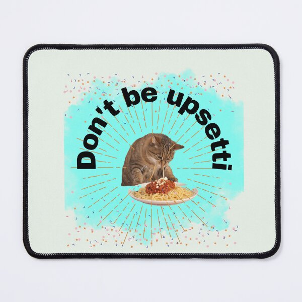 Item preview, Cat Eating Spaghetti - Don`t be Upsetti Cat Some Spaghetti - Funny Animal Meme designed and sold by zeddy-store.