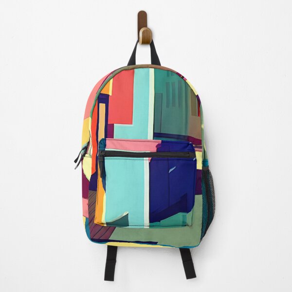Item preview, A Quiet Street Block - Colorful Flat Art designed and sold by nelloryn.