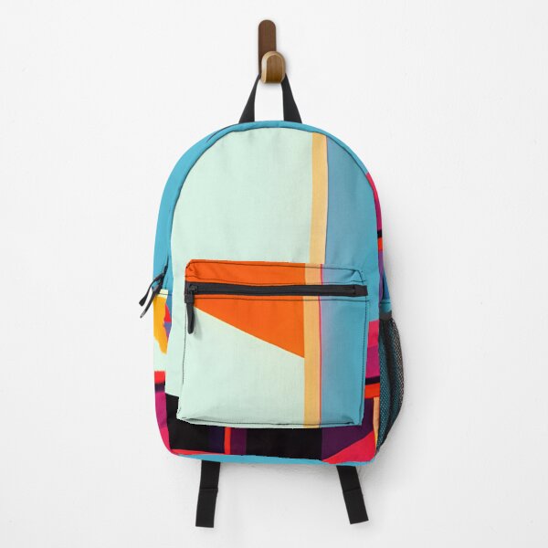 Item preview, A Clear Blue Sky Over a Minimalistic Glass Tower - Colorful Flat Art designed and sold by nelloryn.