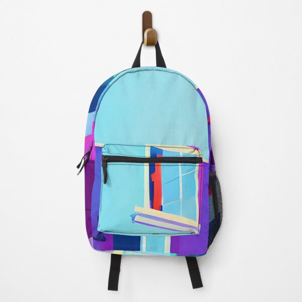 Item preview, A Blue Building Next Door - Colorful Flat Art designed and sold by nelloryn.