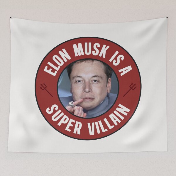 Item preview, Elon Musk Is A Super Villain - Anti Billionaire designed and sold by Picket Club.