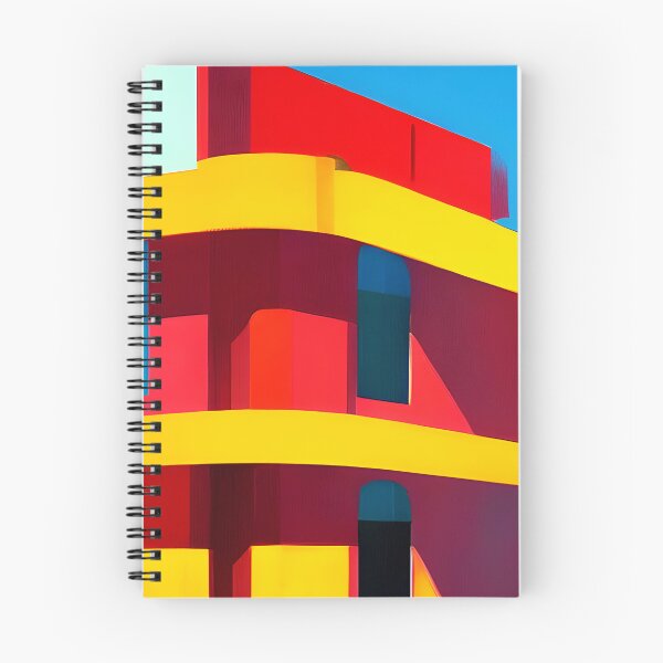 Item preview, Bright Red Yellow Corner Street Restaurant - Colorful Flat Art designed and sold by nelloryn.