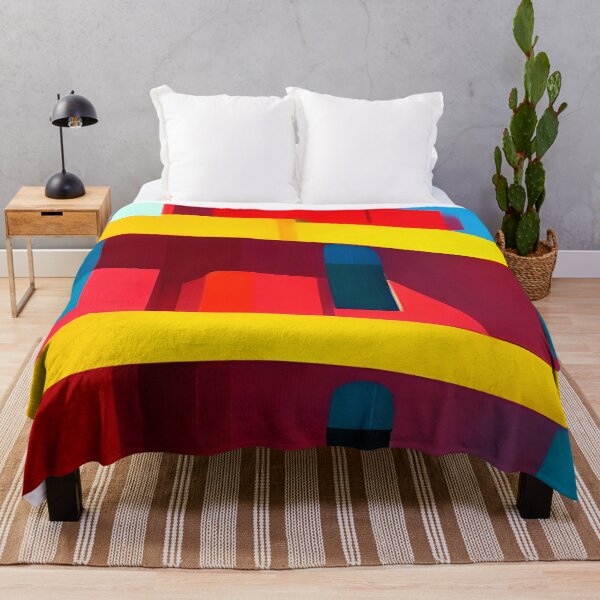 Item preview, Bright Red Yellow Corner Street Restaurant - Colorful Flat Art designed and sold by nelloryn.