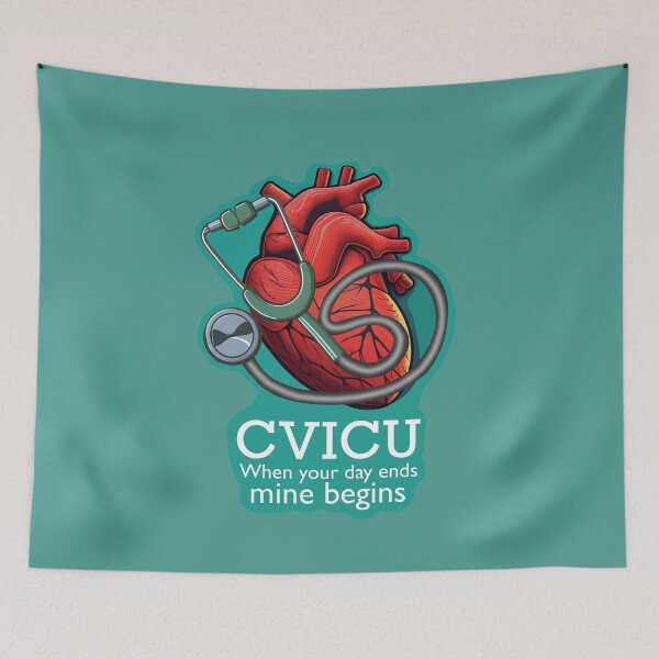 Item preview, CVICU t-shirt - sticker. Cardiovascular Intensive Care Unit designed and sold by Glenn Slingsby.