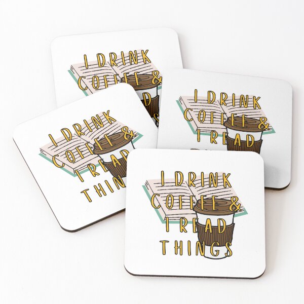 Item preview, I Drink Coffee and I Read Things - Bookish Merch designed and sold by Courtnie Pollard.