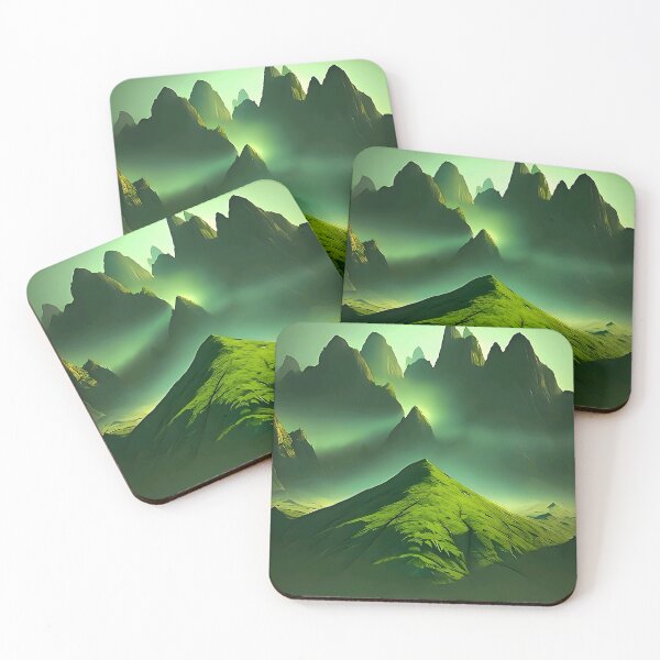 Item preview, Green Foggy Mountains designed and sold by LeoLabs.