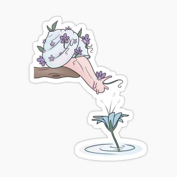 Flower Shell Snail Sticker