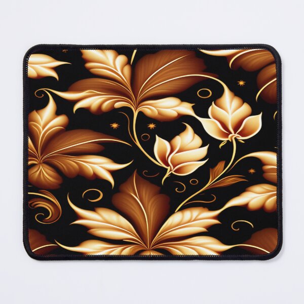 Item preview, Brown Renaissance Leaf Pattern on Black designed and sold by calibrit.