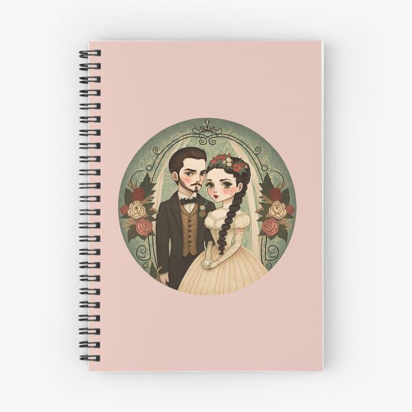 Item preview, soft romantic wedding couple designed and sold by LuckyRonin.
