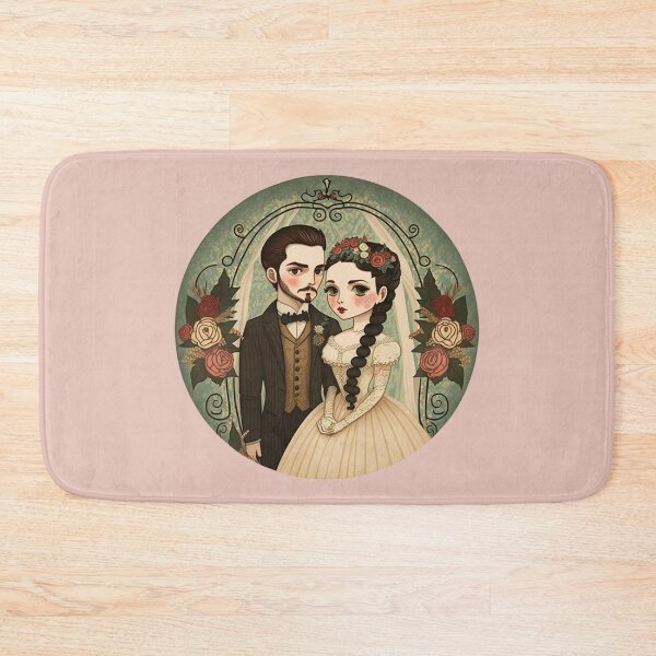 Item preview, soft romantic wedding couple designed and sold by LuckyRonin.