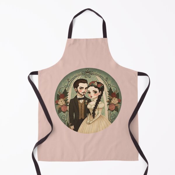 Item preview, soft romantic wedding couple designed and sold by LuckyRonin.