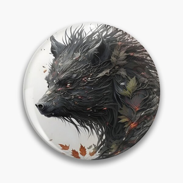 Item preview, The Wild Guardian: The Majestic Black Boar of Nature's Spirit designed and sold by Digital-Dreamer.