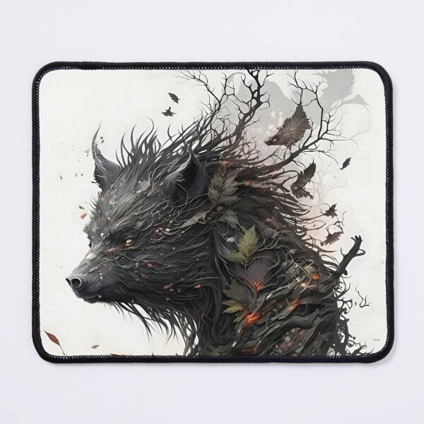 Item preview, The Wild Guardian: The Majestic Black Boar of Nature's Spirit designed and sold by Digital-Dreamer.