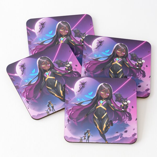 Item preview, Kawaii and Cute Dark Skin Anime Space Girl Series: #2,  designed and sold by NewAgeAnimeArt.