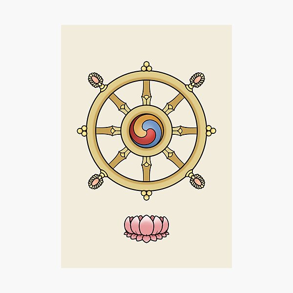 Sitting Buddha Silhouette With Dharma Wheel - Openclipart