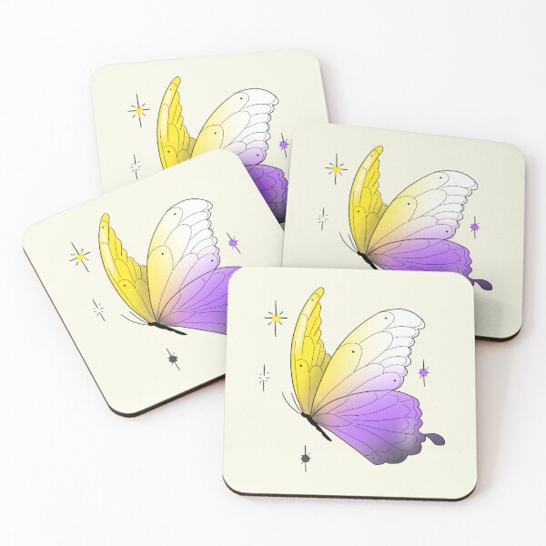 Item preview, subtle non binary butterfly designed and sold by atlasbackache.