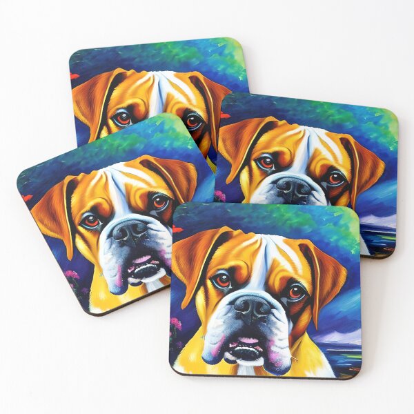 Item preview, Colorful Boxer dog designed and sold by ArtistryCynthie.
