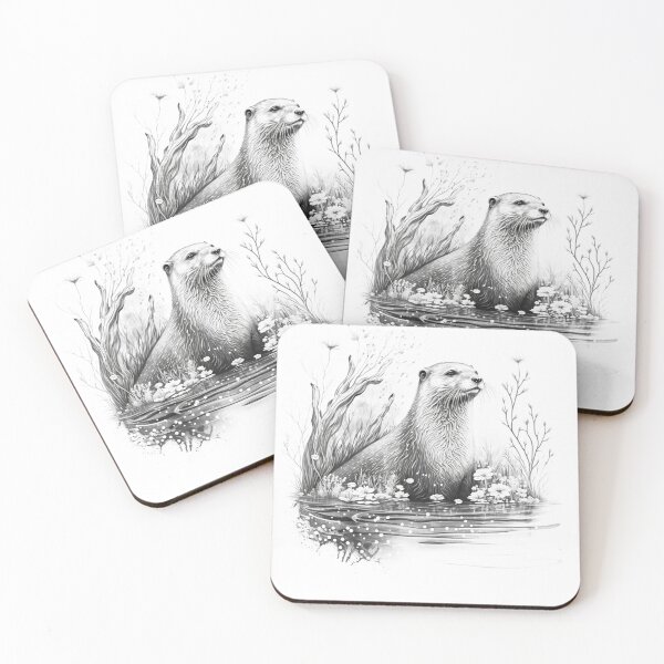 Item preview, cute otter in lake designed and sold by diixtarshop.