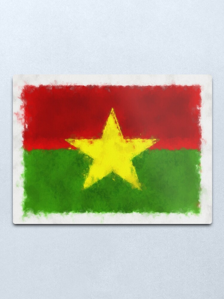 Alternate view of Burkina Faso Flag Reworked No. 66, Series 5 Metal Print