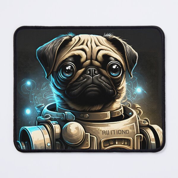 Item preview, Robot Pug: A Futuristic Mechanical Companion designed and sold by Digital-Dreamer.