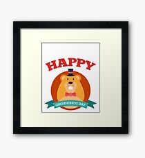 Happy Groundhog Day 2019 Framed Print