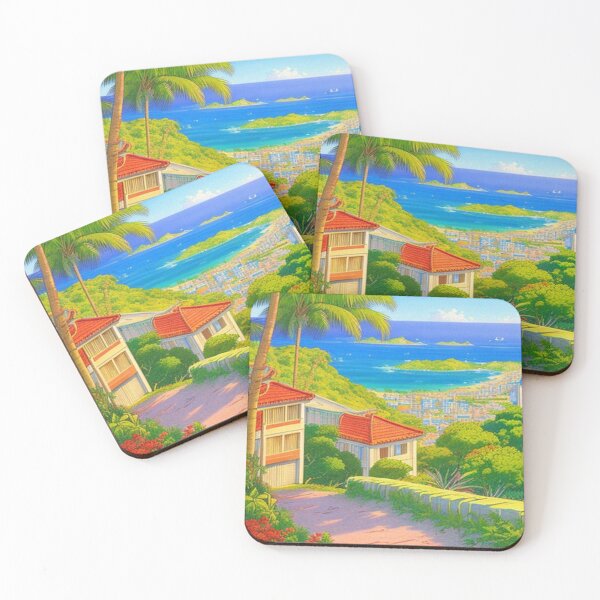 Item preview, tropical town by the sea designed and sold by hedoniism-shop.