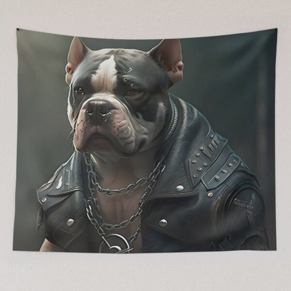 Item preview, Rebel on Wheels: An American Bully in a Motorcycle Jacket designed and sold by Digital-Dreamer.