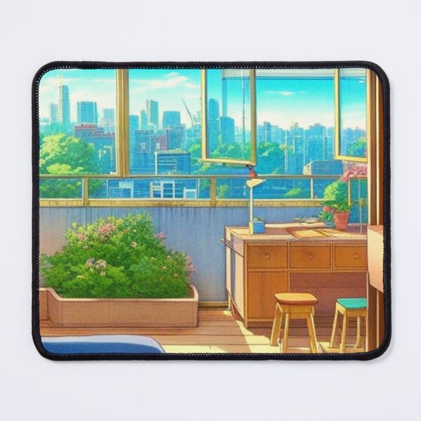 Item preview, beautiful view of the city through the bedroom window designed and sold by hedoniism-shop.