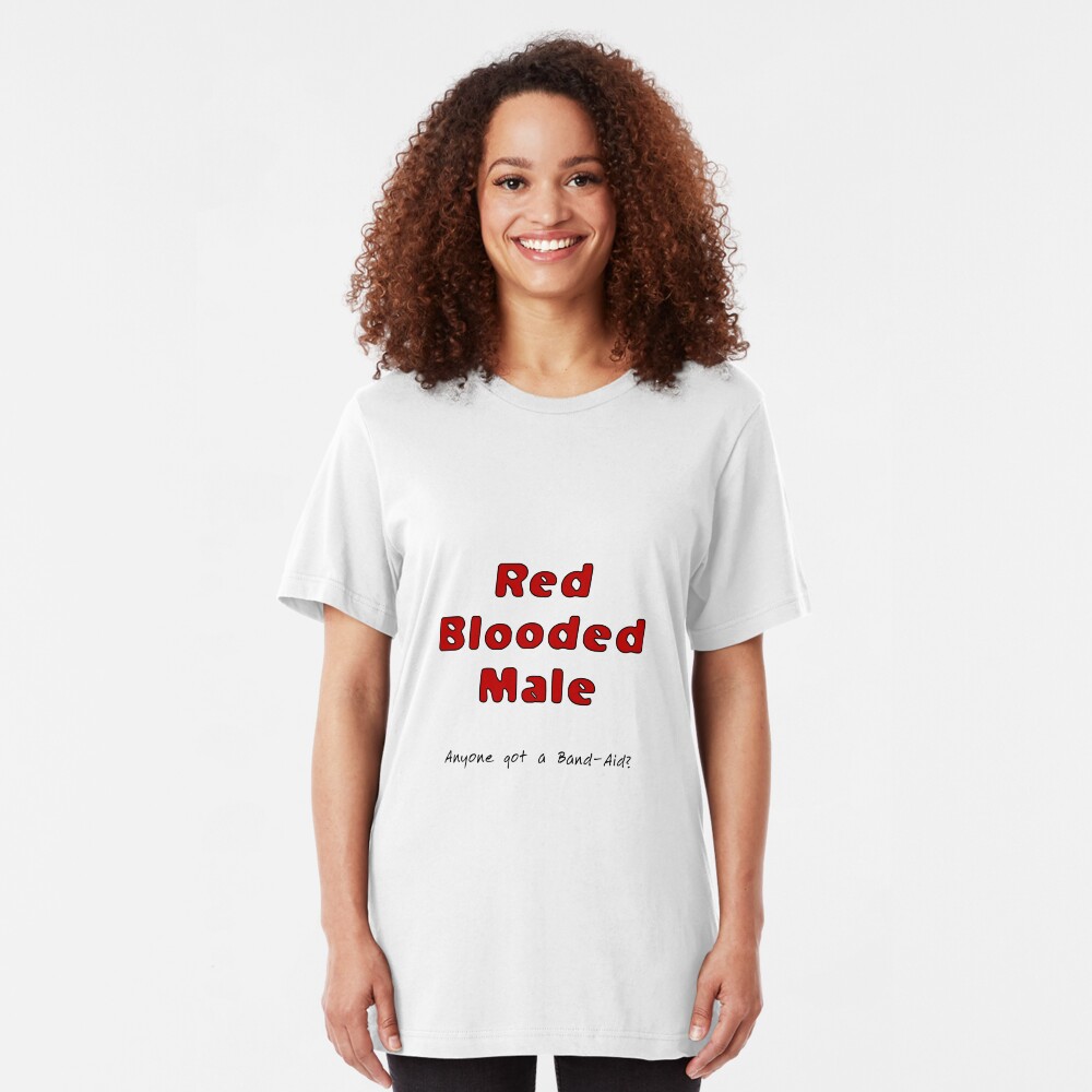 Red blooded male Slim Fit T-Shirt