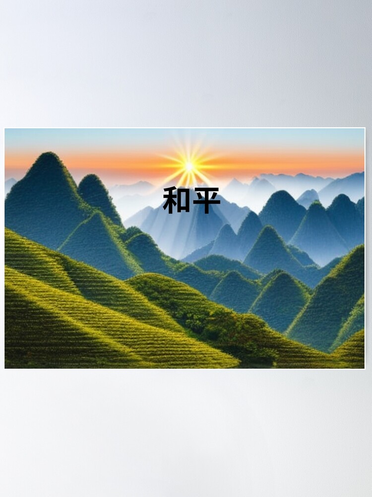 Chinese Peaceful Mountains | Poster