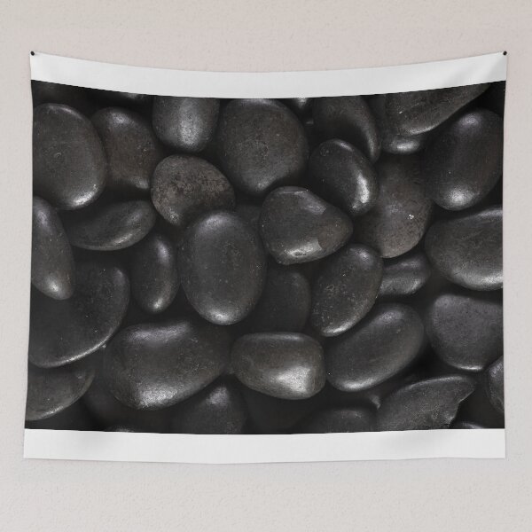 Item preview, Damp Alaskan Black River Pebbles designed and sold by visfineart.