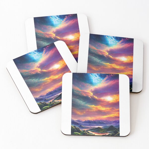 Item preview, Other World With Lush Green Mountains With Crazy Sky designed and sold by CMHerd.