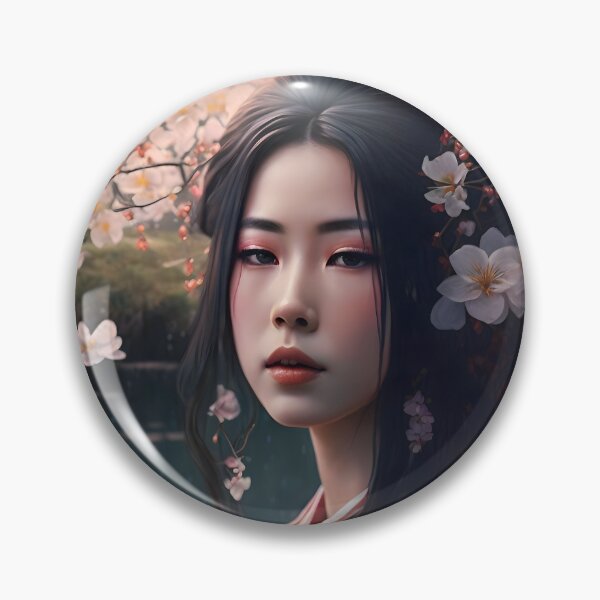 Item preview, Captivating Beauty: A Geisha in a Cherry Blossom Dream designed and sold by Digital-Dreamer.