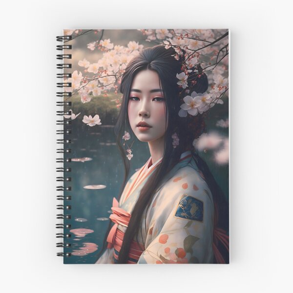 Item preview, Captivating Beauty: A Geisha in a Cherry Blossom Dream designed and sold by Digital-Dreamer.